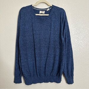 Weatherproof Wool Cashmere Blend Men's Blue Crewneck Sweater, Size XXL